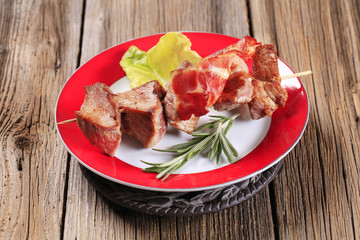 Canvas Print - Pork souvlaki