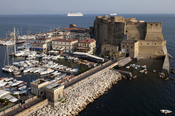 Canvas Print - Castel dell'Ovo in Naples, Italy