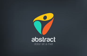 Poster - Fitness Gym Sport Logo abstract man design vector шсщт