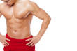 © cristovao31 - Fit man in red towel, isolated on white background