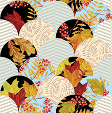 Autumn Maple Leaves Patchwork Pattern