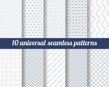 Set Of Ten Subtle Seamless Patterns.