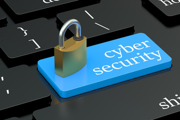 Poster - Cyber Security keyboard button
