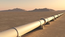 Pipeline In Wüstenlandschaft