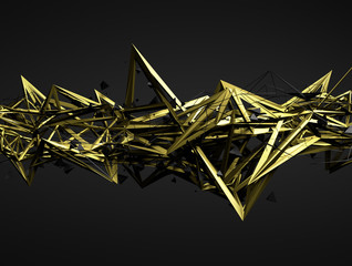 Poster - Abstract 3D Rendering of Chaotic Structure.