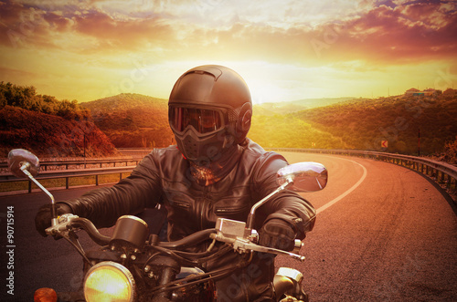 Fotomural Jinete de la motocicleta