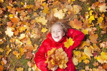 Sticker - Girl at autumn