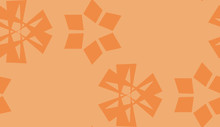 Scattered Orange Snowflake Background