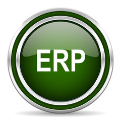 Aufkleber - erp green glossy web icon