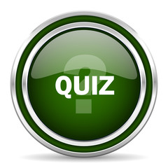 Poster - quiz green glossy web icon