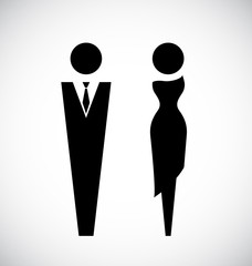 Male and female icon design