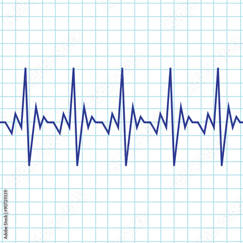 Photo  Heart beat cardiogram icon