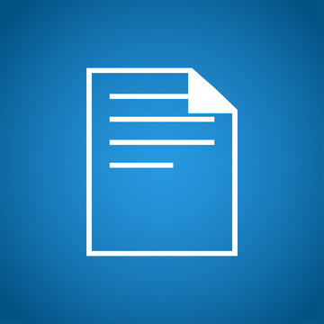 document icon paper sheet vector. flat design