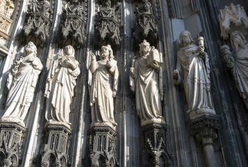 Architectural detail of The cathedral of Cologne, Germany, Europ