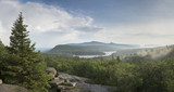 Fototapeta Konie - Catskill Mountain View with  North/South Lakes, Katterskill High Peak and Roundtop Mtn