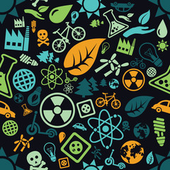 Wall Mural - ecology seamless pattern