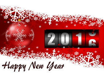Poster - happy new year illustration with counter