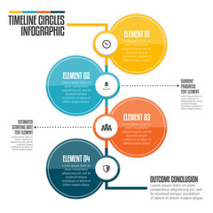 Canvas Print - timeline circles infographic