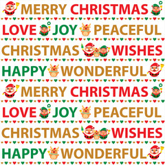 Wall Mural - Merry Christmas Seamless