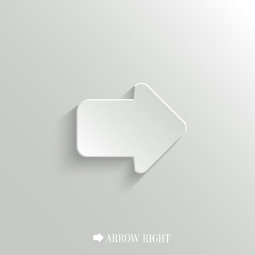 Arrow right icon - vector web background