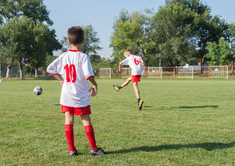 Wall Mural - Kids soccer