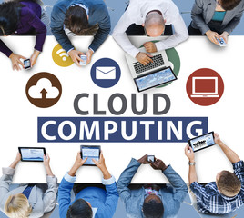Poster - Cloud Computing Online Internet Sharing Storage Concept