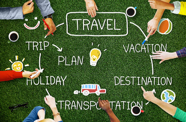 Wall Mural - Travel Destination Holiday Vacation Journey Concept