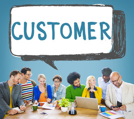 Sticker - Customer Purchaser Satisfaction Consumer Service Concept
