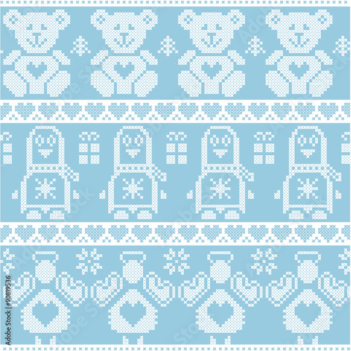 red cross teddy bear pattern