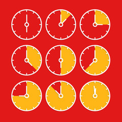 Poster - Vector chronometer clip-art. Flat design elements