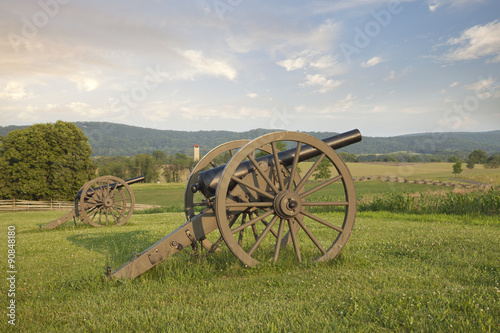Fotografie, Tablou Cannons at Antietam (Sharpsburg) Battlefield in Maryland