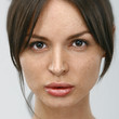 Portrait of young woman without make-up.