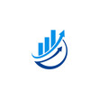 arrow chart business finance vector logo