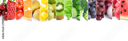 Fototapeta do kuchni Fresh color fruits and vegetables