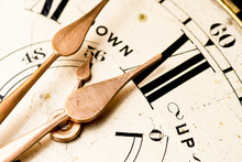 Pointers Of Antique Marine Chronometer Reaching Twelve