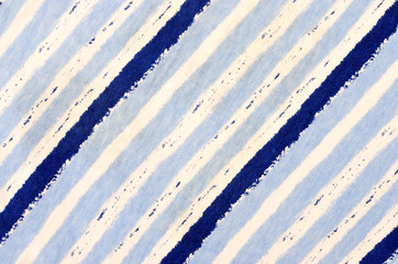 Wall Mural - Navy blue striped background. Blue and white stripes pattern on fabric.