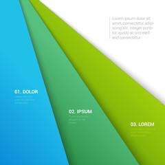Poster - Corporate paper layers vector background mockup