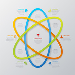 Poster - Vector line area technology infographic template background