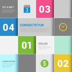 Poster - Сheckerboard infographics mockup template vector background