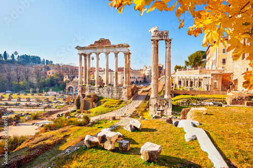 Plakat na zamówienie Roman ruins in Rome, Forum