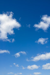 Wall Mural - Heaven. Blue sky and clouds. Beautiful cloudscape over horizon.
