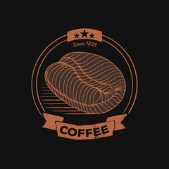 Poster - Vintage coffee bean logo