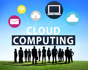 Canvas Print - Cloud Computing Network Online Internet Storage Concept