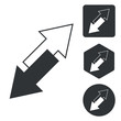 © ylivdesign - Opposite arrows icon set, monochrome