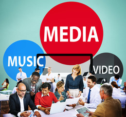 Poster - Media Music Video Technology Communication Concept