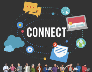 Poster - connect connection networking communication concept