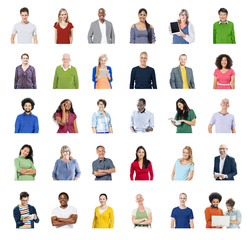 Canvas Print - Diverse People Global Communications Technology Concept