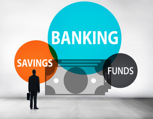 Wall Mural - Banking Savings Funds Planning Finance Money Concept