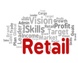 Fototapeta Niebo - Retail Word Represents Market Marketing And Retailing