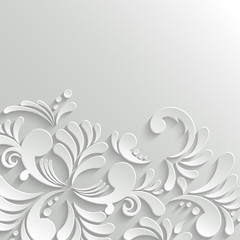 Wall Mural - abstract floral 3d background